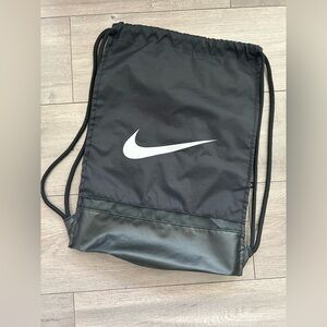 Nike Black and Gray Drawstring Backpack
